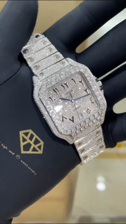 💎🔥 Iced Out VVS1 Moissanite Luxury Watch  💼🕶️