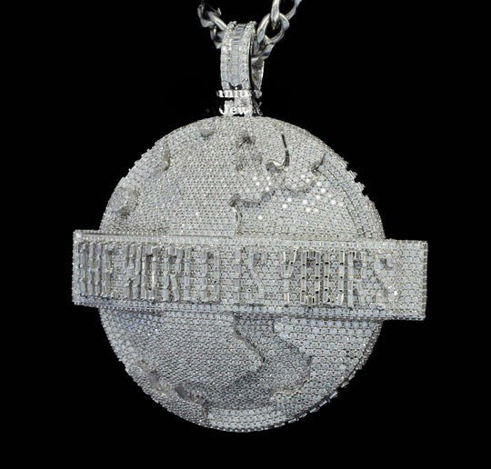 Custom Moissanite Diamond Hip Hop The World Is Yours Pendant