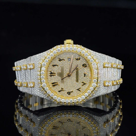 Elegant Look Arabian Style Fully Automatic Moissanite Watch