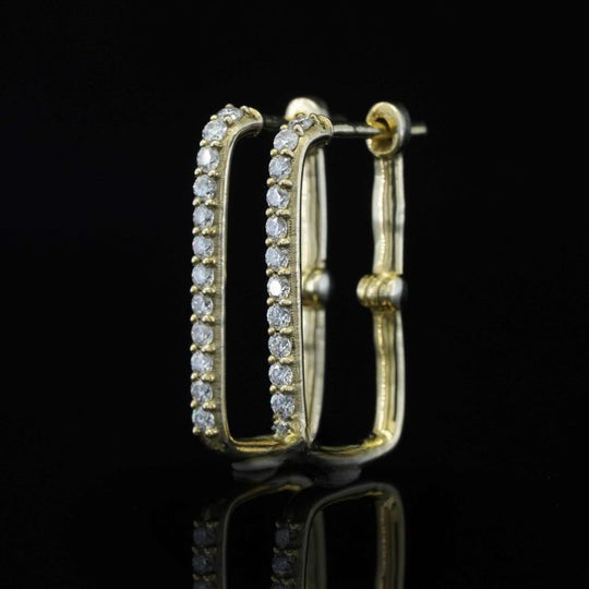 0.45ct Round Moissanite Hoop Earrings For Women