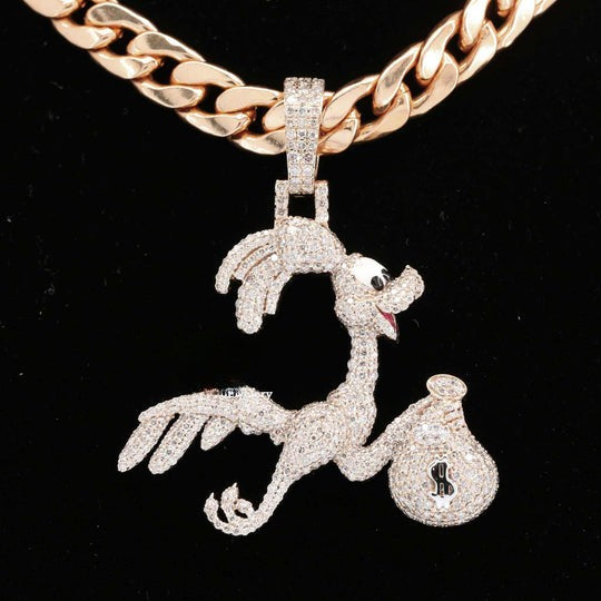 Classic Iced Out Moissanite Diamond Duck Hip Hop Pendant