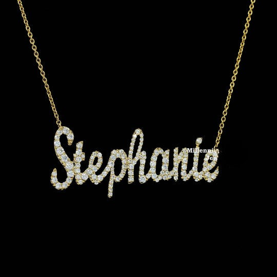 Moissanite Round cut Custom Stephanie Hip Hop Pendant