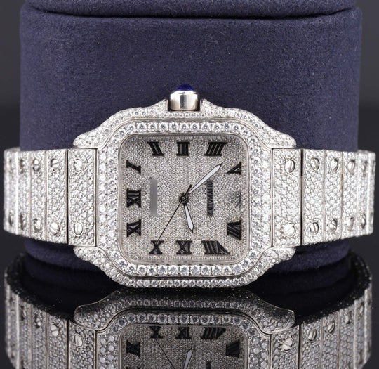 Casual Fully Iced Out Automatic Moissanite Watch For Men
