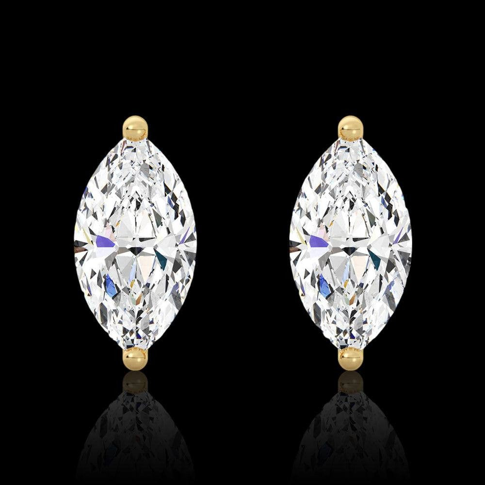 Marquise Cut 1.10ct Moissanite Stud Earrings For Women