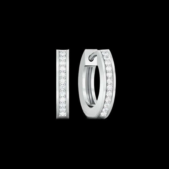 Moissanite Round Hoop Earrings For Women