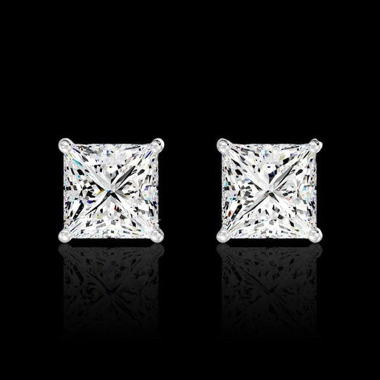 Princess Cut Moissanite Earrings For Women