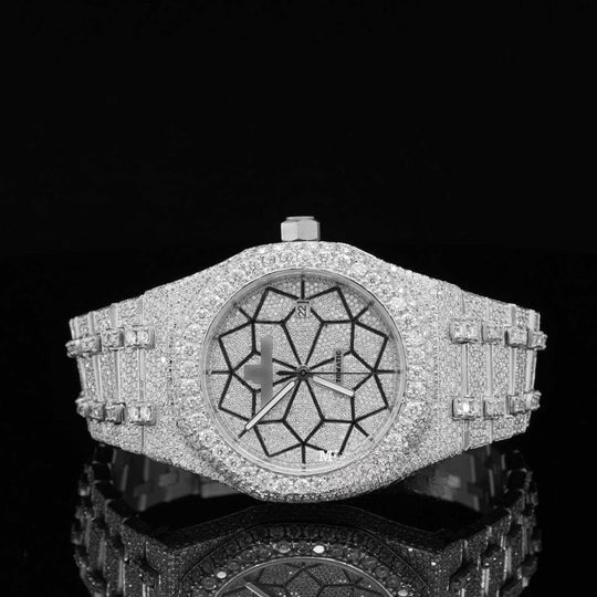 Limited Edition Automatic Self Winding Iced Out Moissanite Watch