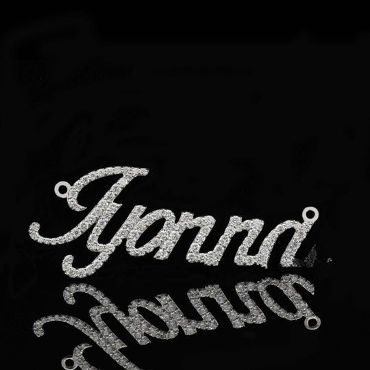 Custom Jyonna Name Moissanite Round Diamond Stylish Hip Hop Pendant