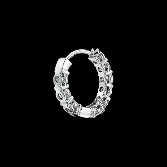 1ct Round Moissanite Hoop Earrings For Women