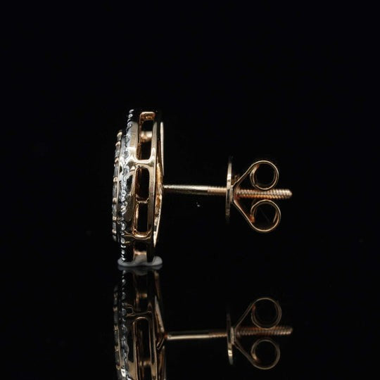 Stylish Flower Screw Moissanite Diamond Hip Hop Style Unisex Earring