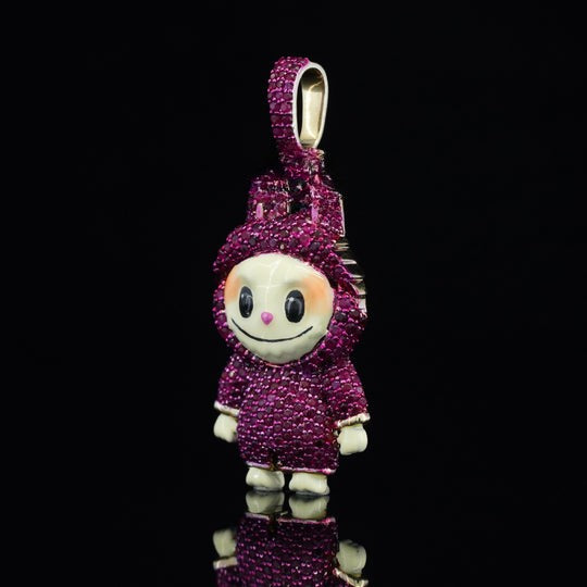 1.5CT Diamond Labubu Pendant