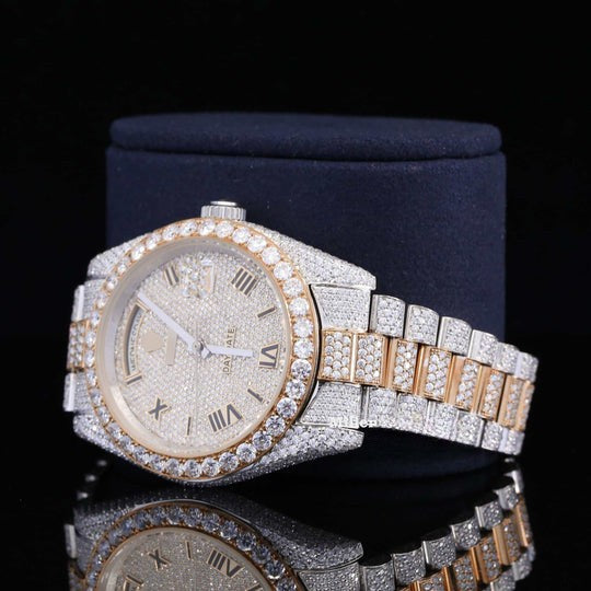 Stylish Full Body Diamond Iced Out Moissanite Watch Luxurious For Men