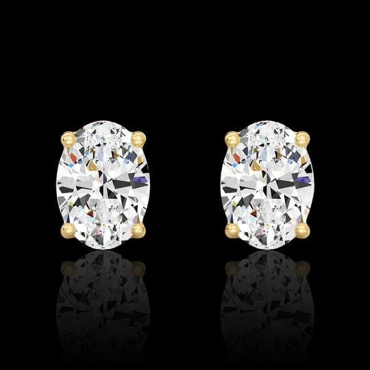 Oval Cut VVS Moissanite Earrings For Women