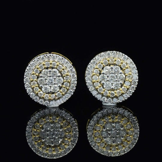 Stylish Flower Screw Moissanite Diamond Hip Hop Style Unisex Earring