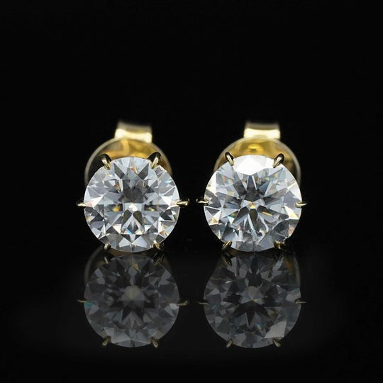 1.70ct Round Moissanite Stud Earrings