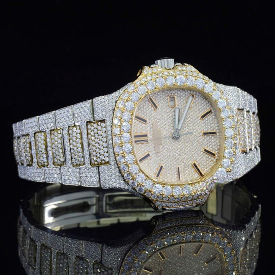 Stylish Full Body Moissanite Diamond Iced Out Automatic Watch