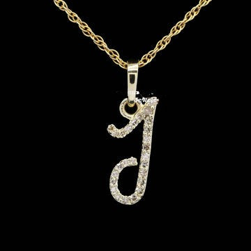 Custom J Initial Moissanite Diamond Iced Out Hip Hop Pendant