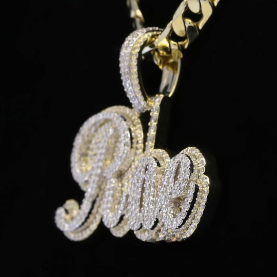 Custom Rae Name Moissanite Diamond Bust Down Hip Hop Pendant Rapper