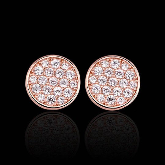 Pavé Design Moissanite Stud Earrings Push Back Finding