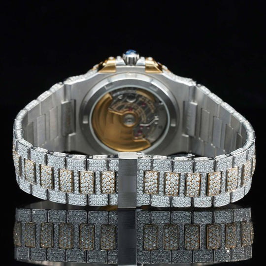 Amazing Mens Moissanite Watch Fully Iced Out For Men