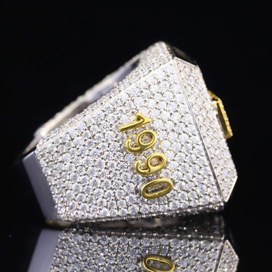 8.33ct Custom Hip Hop Round Cut Moissanite Ring