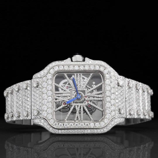 Iced Out Moissanite Watch Hip Hop Automatic Watch For Men