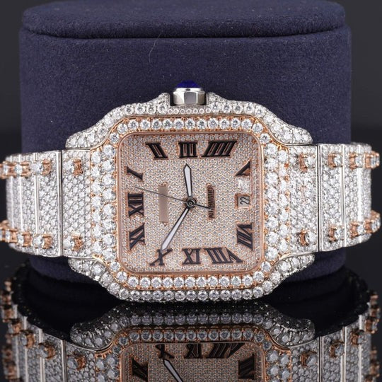 Luxurious Diamond Iced Out Automatic Moissanite Watch