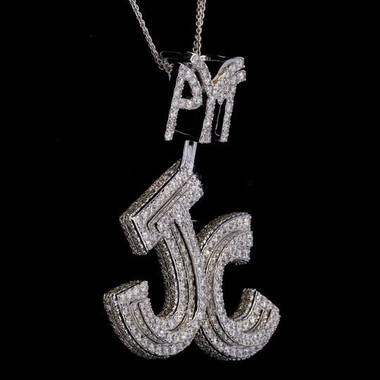 Custom Pyt Jc Moissanite Round Diamond Iced Out Hip Hop Pendant
