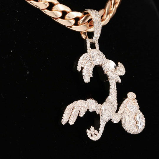 Classic Iced Out Moissanite Diamond Duck Hip Hop Pendant