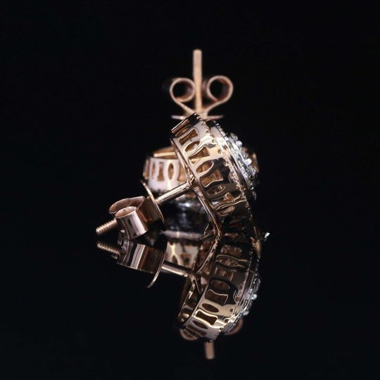 Amazing Hip Hop Style Round Shape Moissanite Diamond Earring