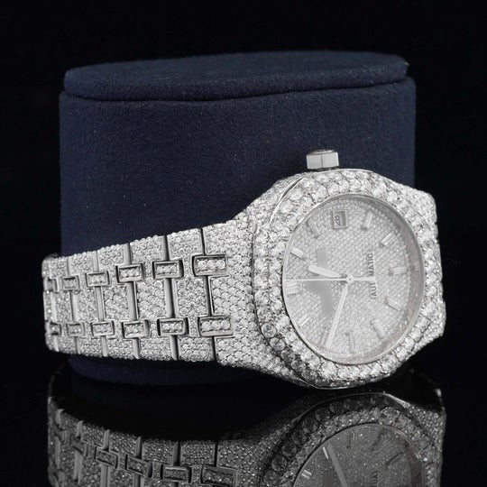 Magnificent Moissanite Diamond Iced Out Bust Down Watch For Men