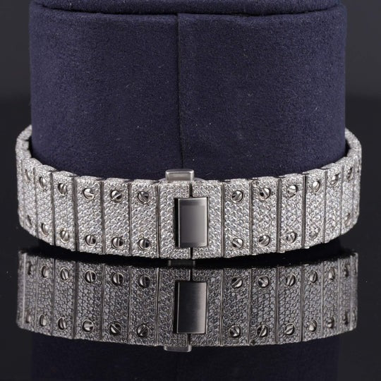 Casual Fully Iced Out Automatic Moissanite Watch For Men