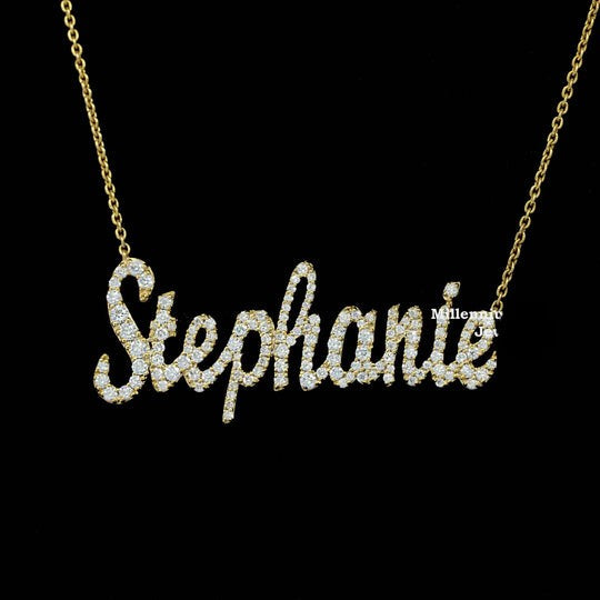 Moissanite Round cut Custom Stephanie Hip Hop Pendant