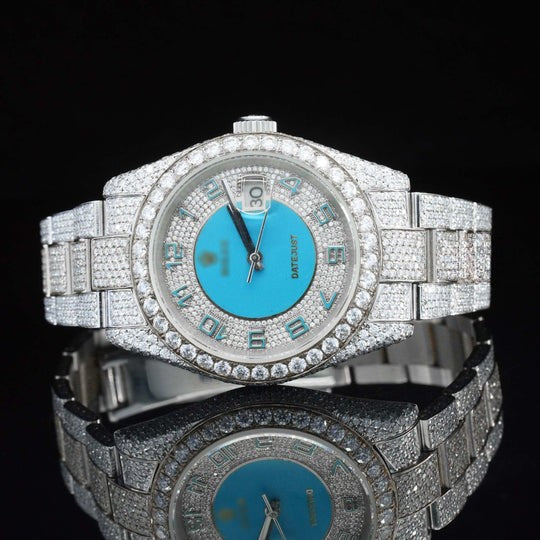 Pretty Iced Out Automatic Superior Moissanite Diamond Watch