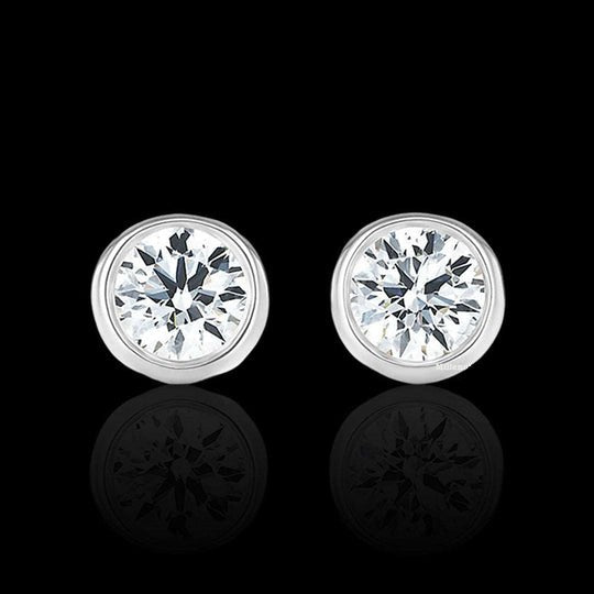 0.30ct Moissanite Stud Earrings Push Back Finding