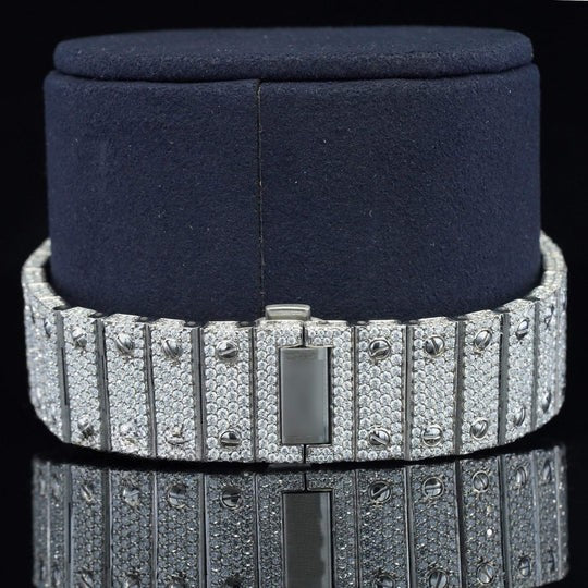 Moissanite Diamond Watch In Unique Style Fully Iced Out Watch