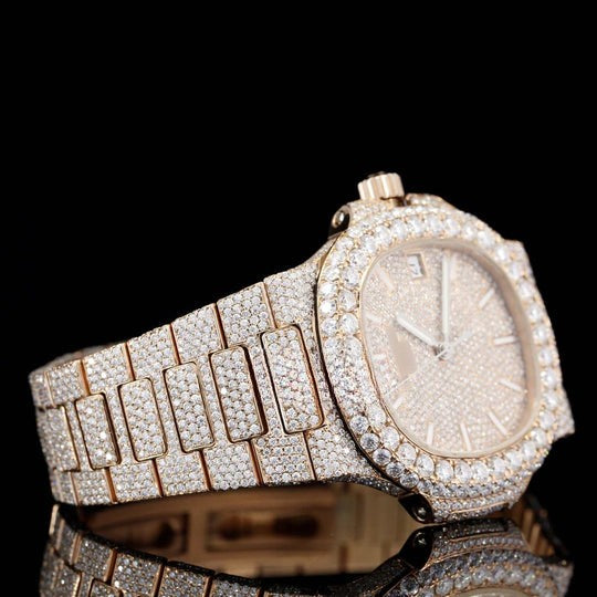 Sapphire Crystal Glass Automatic Moissanite Watch For Men