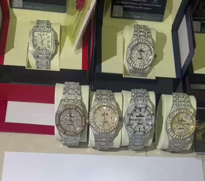 💎🔥 Iced Out VVS1 Moissanite Luxury Watch  💼🕶️